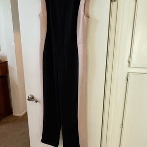 Chico's Black and Pink Sleeveless Jumpsuit
